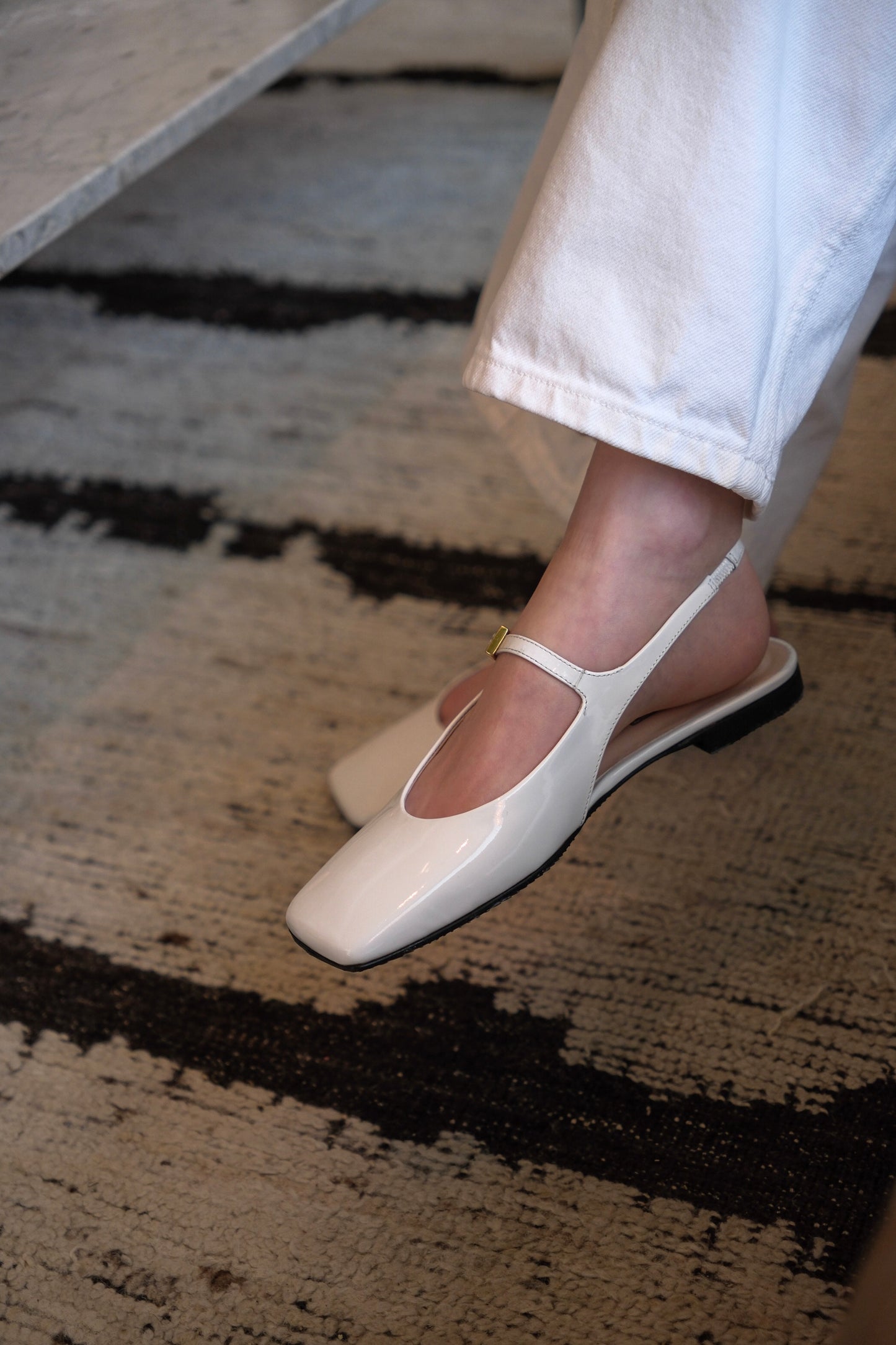 Square-toe Slingbacks