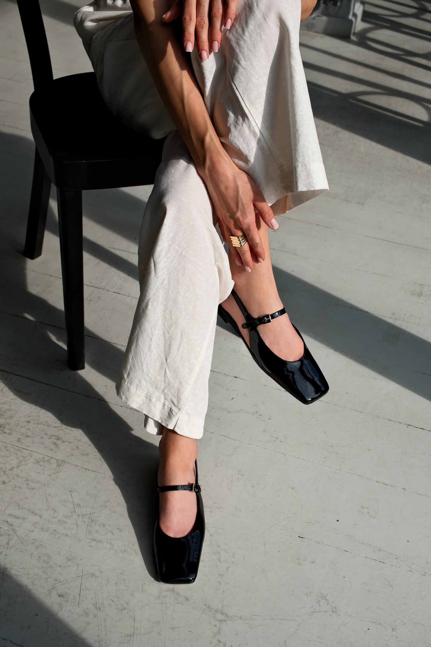 Square-toe Slingbacks