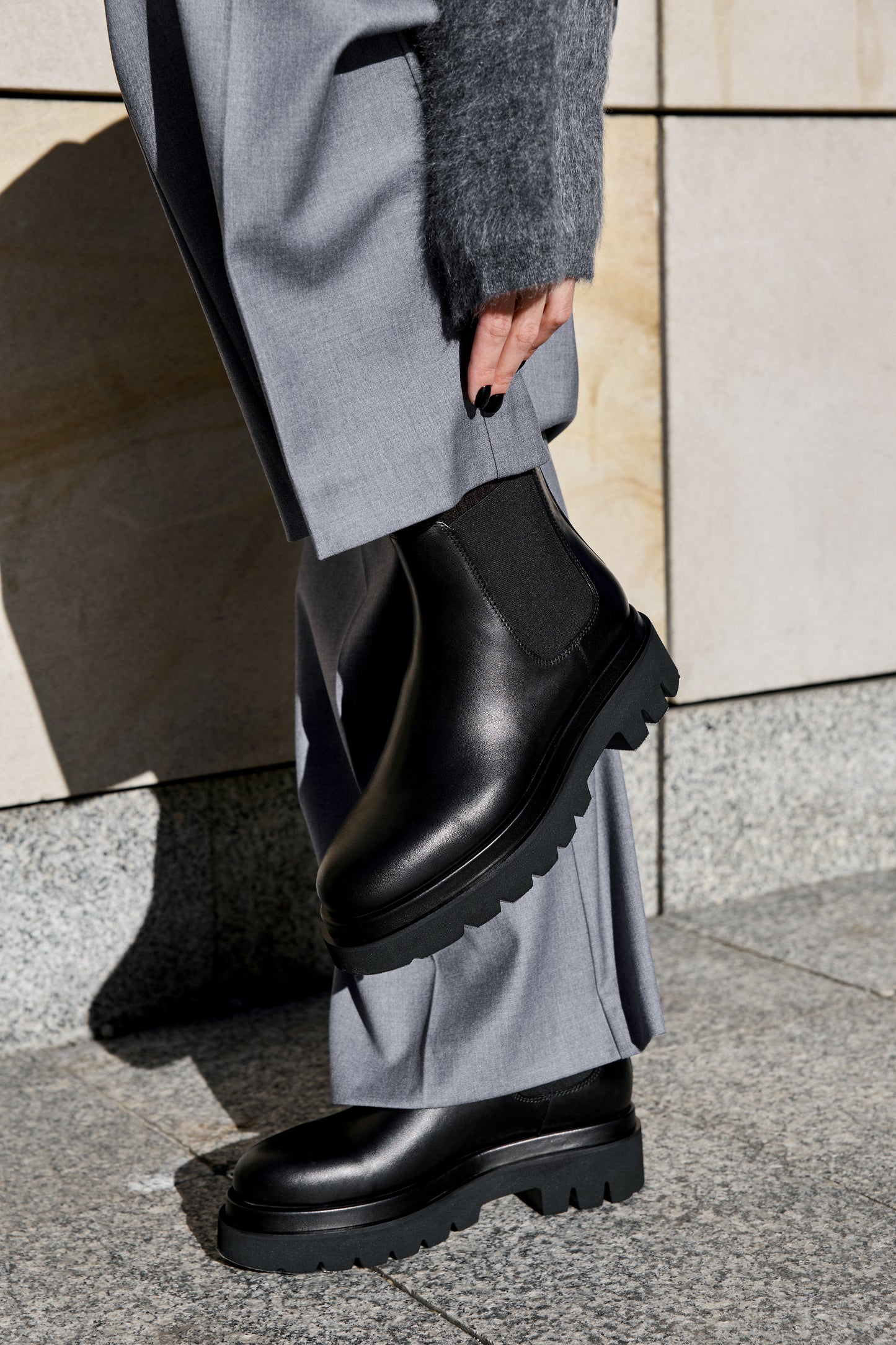 Leather chelsea boots