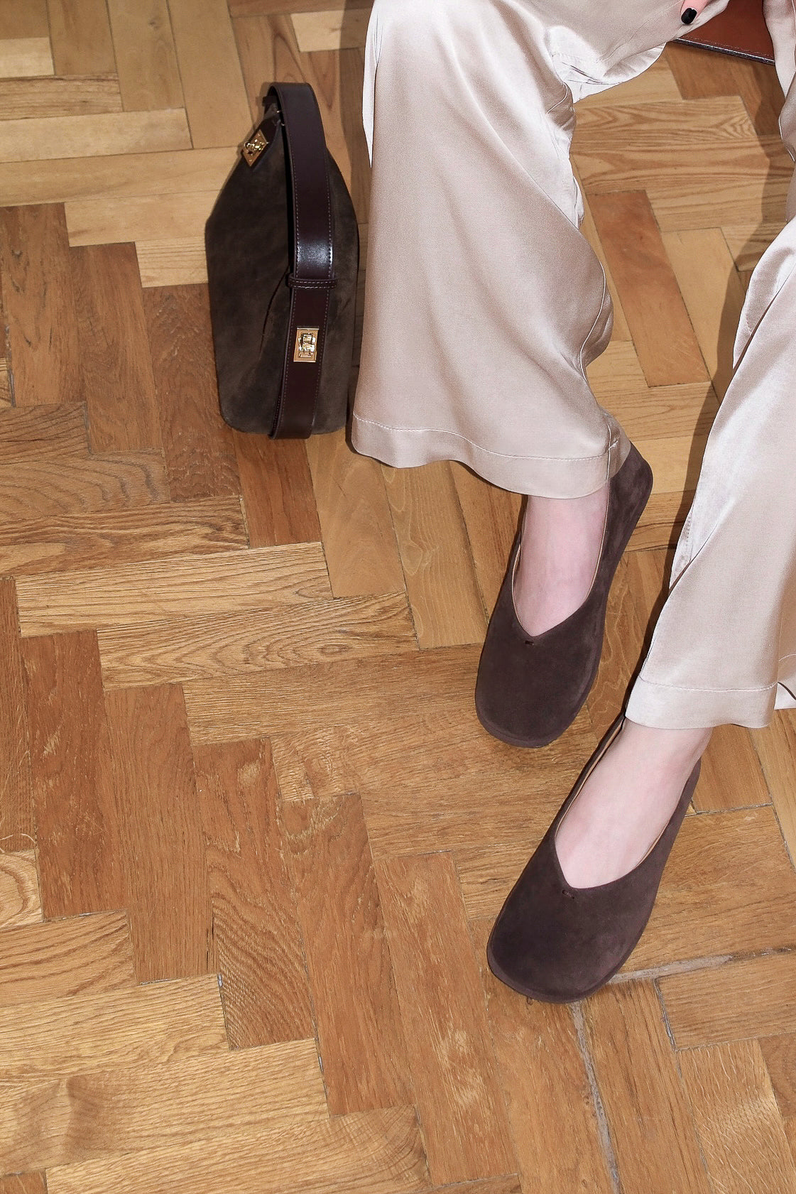 Suede Ballet Flats