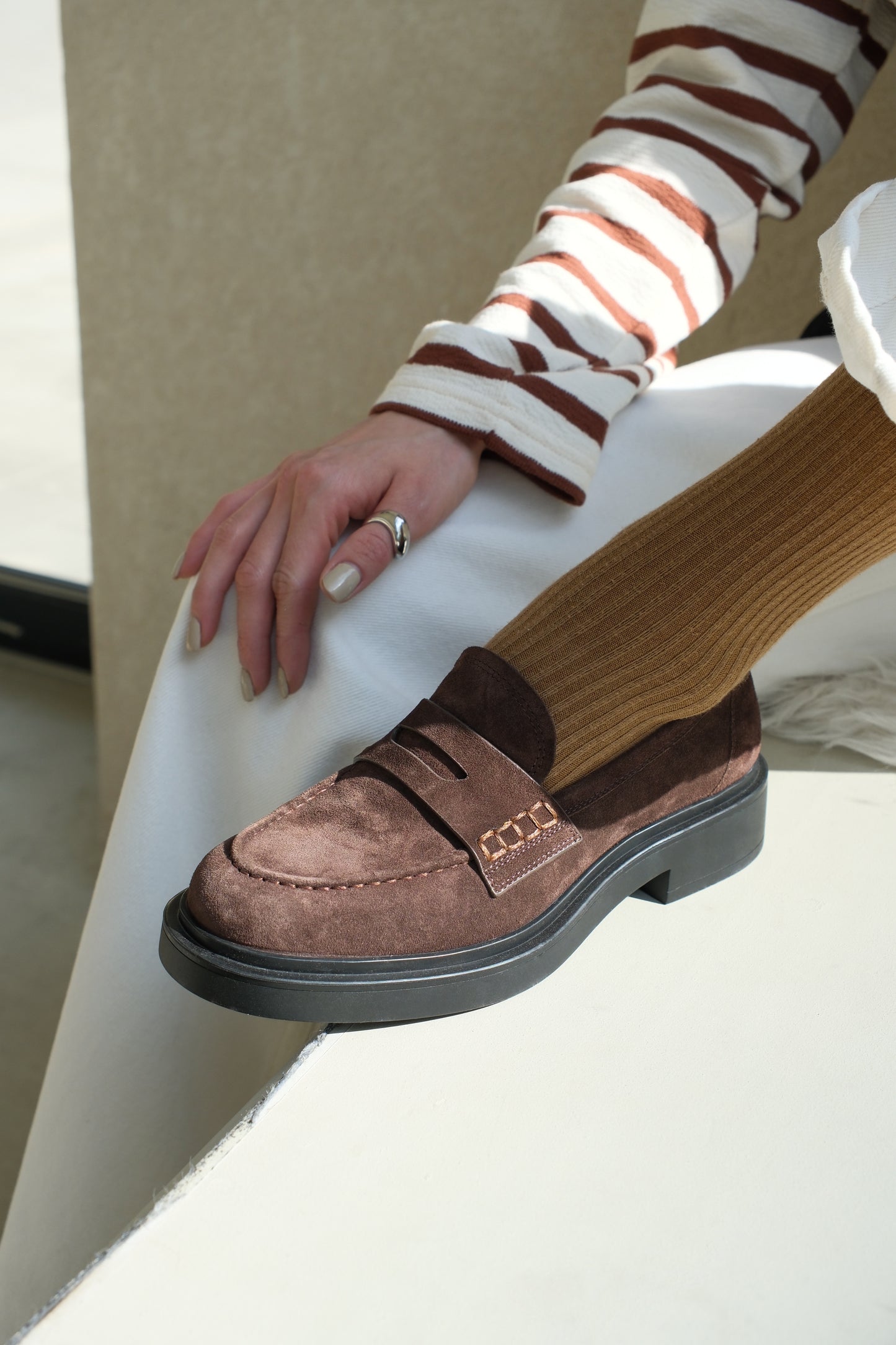Zamszowe Loafersy